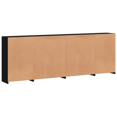 vidaXL Sideboard with LED Lights Black 283x37x100 cm