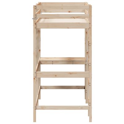 vidaXL Loft Bed without Mattress 80x200 cm Solid Wood Pine