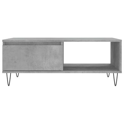 vidaXL Coffee Table Concrete Grey 90x60x35 cm Engineered Wood