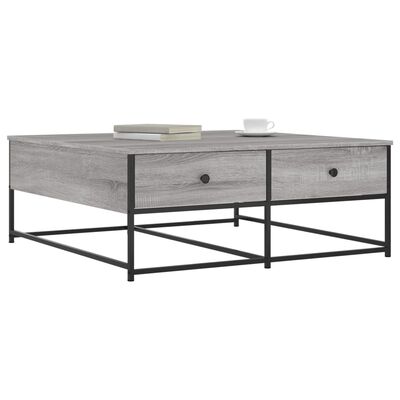 vidaXL Coffee Table Grey Sonoma 100x99x40 cm Engineered Wood