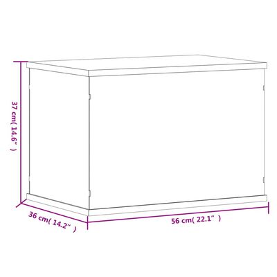 vidaXL Display Box Transparent 56x36x37 cm Acrylic