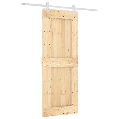 vidaXL Sliding Door with Hardware Set 80x210 cm Solid Wood Pine