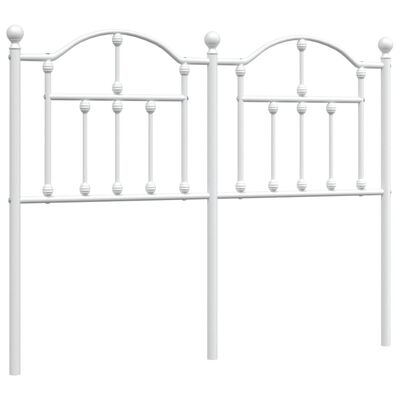 vidaXL Metal Headboard White 120 cm