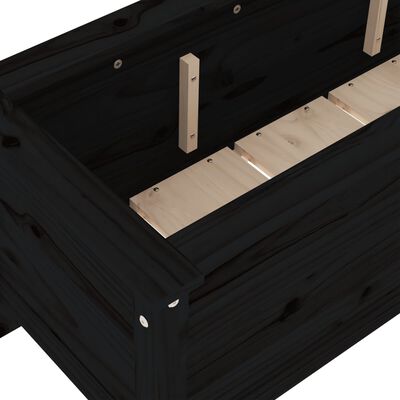 vidaXL Garden Raised Bed Black 199.5x40x39 cm Solid Wood Pine