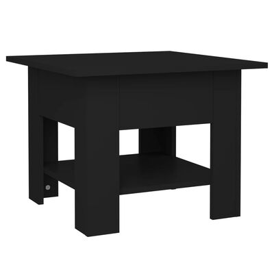 vidaXL Coffee Table Black 55x55x42 cm Engineered Wood