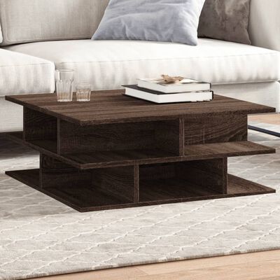 vidaXL Coffee Table Brown Oak 70x70x29 cm Engineered Wood