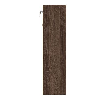 vidaXL Vitrine Cabinet Brown Oak 100x15x58 cm Engineered Wood