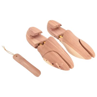 vidaXL Shoe Stretcher with Shoe Horn EU 44-45 Solid Wood Cedar