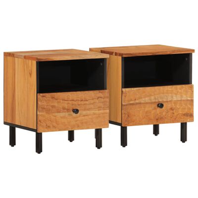 vidaXL Bedside Cabinets 2 pcs 40x33x46 cm Solid Wood Acacia