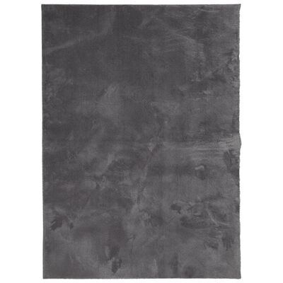 vidaXL Rug HUARTE Short Pile Soft and Washable Anthracite 140x200 cm