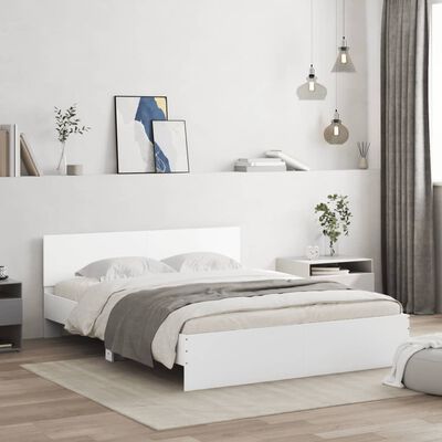 vidaXL Bed Frame without Mattress White 140x190 cm