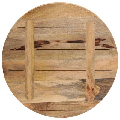 vidaXL Table Top Ø 40x2.5 cm Round Solid Wood Rough Mango