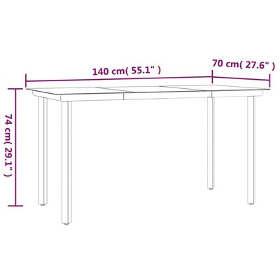 vidaXL 5 Piece Garden Dining Set Poly Rattan