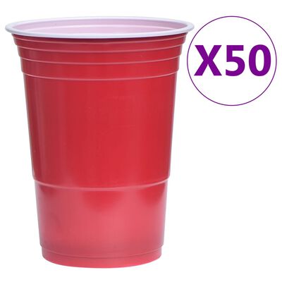 vidaXL Beer Pong Table Set 0.5 L Plastic