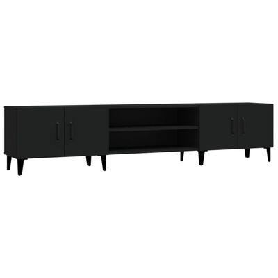 vidaXL TV Cabinet Black 180x31.5x40 cm Engineered Wood