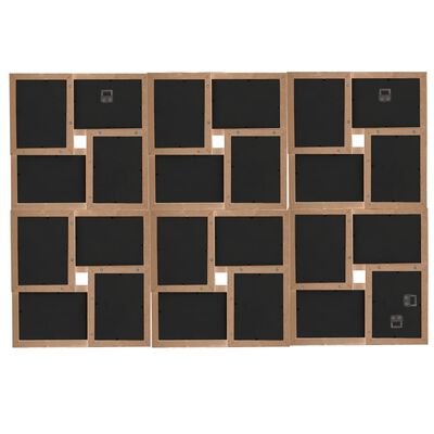 vidaXL Collage Photo Frame for 24x(10x15 cm) Picture Light Brown MDF