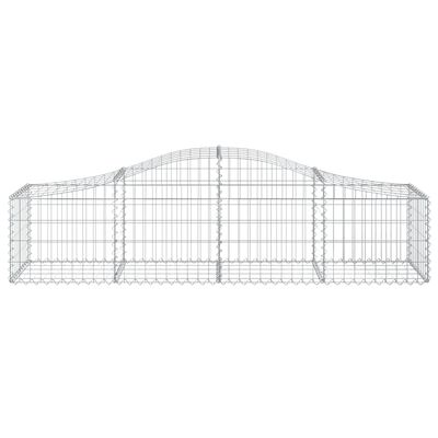 vidaXL Arched Gabion Baskets 13 pcs 200x50x40/60 cm Galvanised Iron