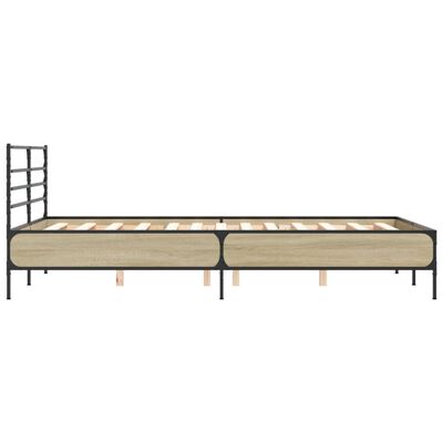 vidaXL Bed Frame without Mattress Sonoma Oak 120x200 cm