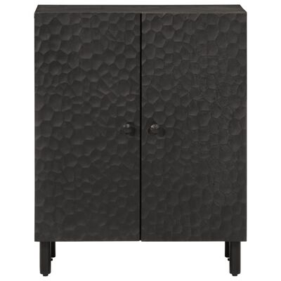 vidaXL Side Cabinet Black 60x33x75 cm Solid Wood Mango