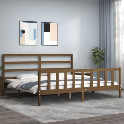 vidaXL Bed Frame without Mattress Honey Brown 200x200 cm Solid Wood Pine