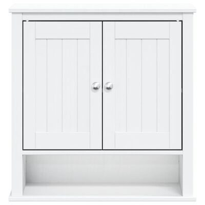 vidaXL Bathroom Wall Cabinet BERG White 69.5x27x71.5 cm Solid Wood