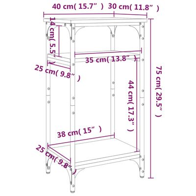 vidaXL Side Table Sonoma Oak 40x30x75 cm Engineered Wood