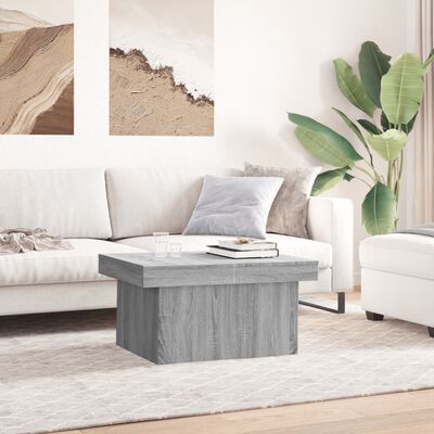 vidaXL Coffee Table Grey Sonoma 80x55x40 cm Engineered Wood