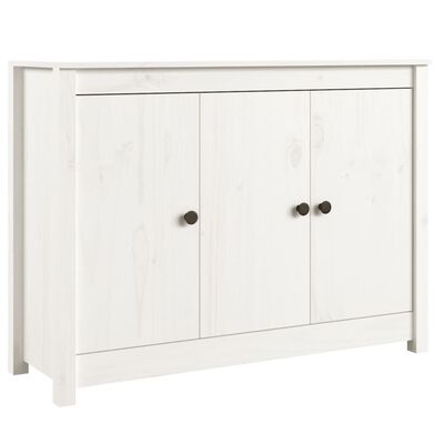 vidaXL Sideboard White 100x35x74 cm Solid Wood Pine