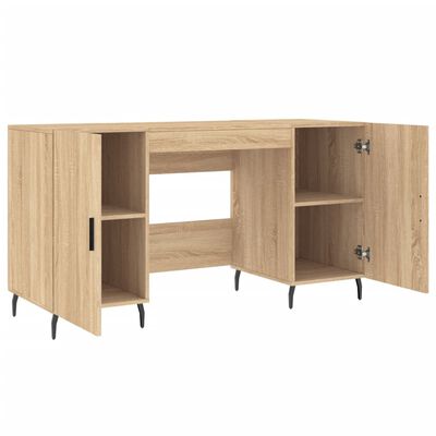 vidaXL Desk Sonoma Oak 140x50x75 cm Engineered Wood