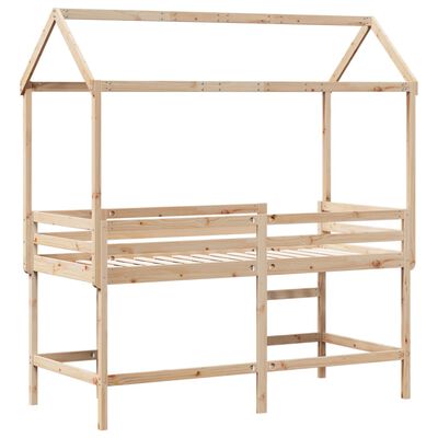 vidaXL Loft Bed with Ladder and Roof without Mattress 80x200 cm