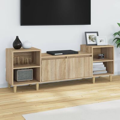 vidaXL TV Cabinet Sonoma Oak 160x35x55 cm Engineered Wood