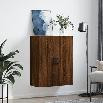 vidaXL Wall Mounted Cabinet Brown Oak 69.5x34x90 cm