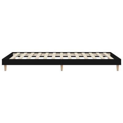 vidaXL Bed Frame without Mattress Black 90x200 cm Engineered Wood