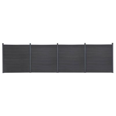 vidaXL Fence Panel Set Grey 699x186 cm WPC