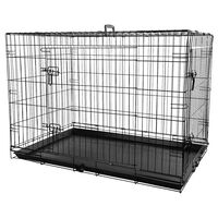 FLAMINGO Pet Wire Cage with Sliding Door Mezo XL 70x109x77 cm Black