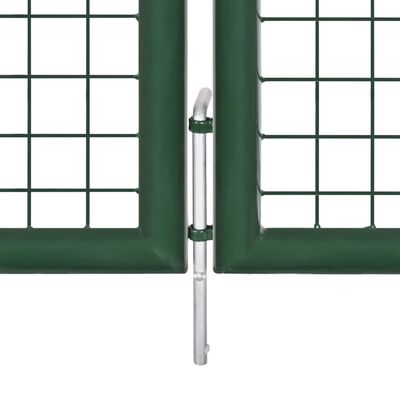 vidaXL Garden Gate Steel 350x100 cm Green