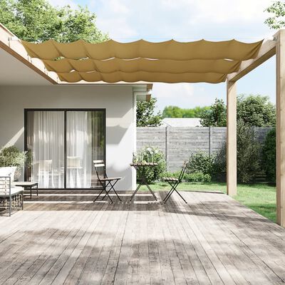 vidaXL Vertical Awning Beige 100x1000 cm Oxford Fabric