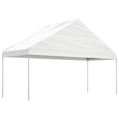 vidaXL Gazebo with Roof White 4.46x5.88x3.75 m Polyethylene