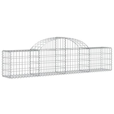 vidaXL Arched Gabion Baskets 10 pcs 200x30x40/60 cm Galvanised Iron