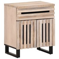 vidaXL Bedside Cabinet 50x34x60 cm Solid Wood Rough Mango