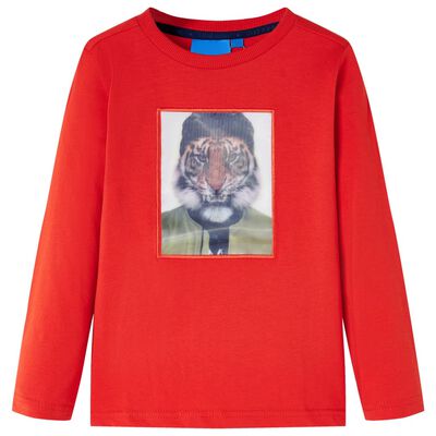 Kids' T-shirt with Long Sleeves Red 104