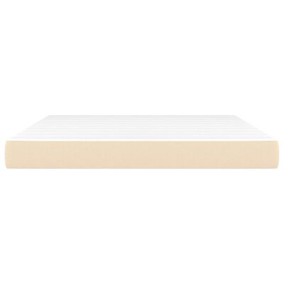 vidaXL Pocket Spring Bed Mattress Cream 180x200x20 cm Fabric