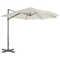 vidaXL Cantilever Garden Parasol with Aluminium Pole Sand 300 cm