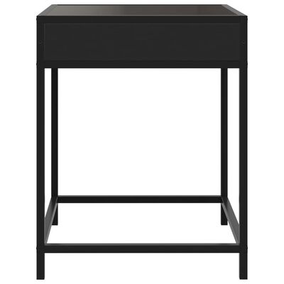 vidaXL Coffee Table with Infinity LED Black 40x40x51 cm