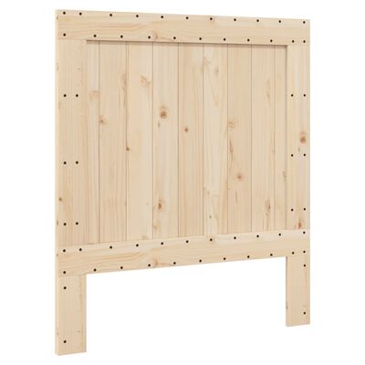 vidaXL Bed Frame with Headboard Grey 90x200 cm Solid Wood Pine