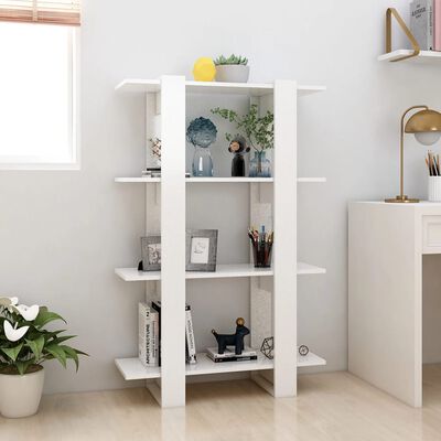 vidaXL Book Cabinet/Room Divider White 80x30x123.5 cm