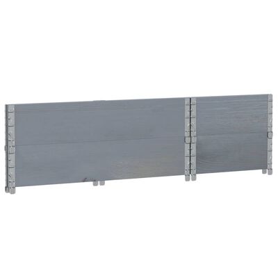 vidaXL Pallet Collars 2 pcs Grey 100x50 cm Solid Wood Pine