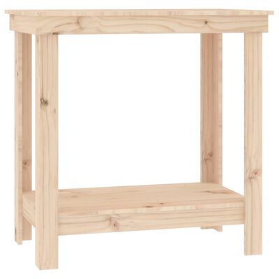 vidaXL Work Bench 80x50x80 cm Solid Wood Pine