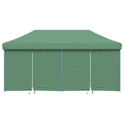 vidaXL Foldable Party Tent Pop-Up with 4 Sidewalls Green