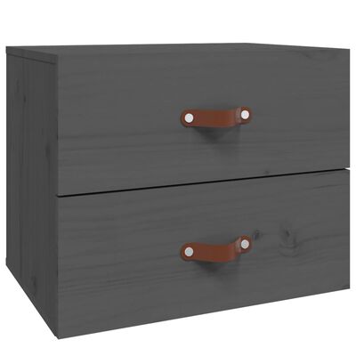 vidaXL Wall-mounted Bedside Cabinets 2 pcs Grey 50x36x40 cm